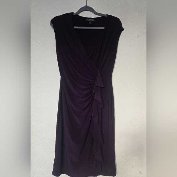 Ralph Lauren Elegant Purple Sleeveless Dress.Size 10 - Picture 10 of 10